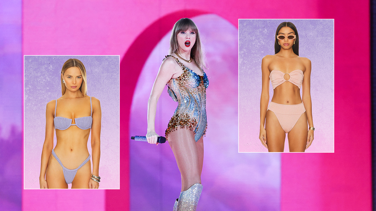 Shop Taylor Swift's Montce bikini that she wore while on vacation with Travis Kelce